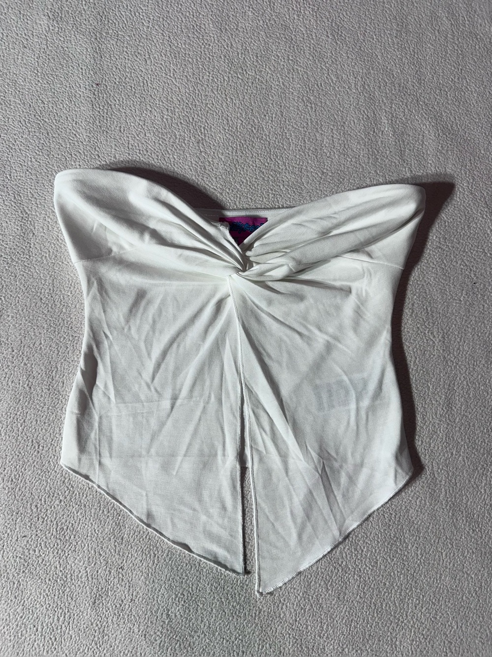 Edikted White Twist-Front Strapless Top - Women